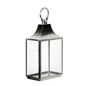 Aurielo Stainless Steel & Glass Lantern, Large by Society Home, a Lanterns for sale on Style Sourcebook