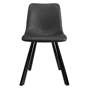 Varun Faux Leather Dining Chair, Antique Black by Viterbo Modern Furniture, a Dining Chairs for sale on Style Sourcebook