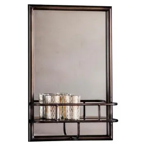 Macey Iron Frame Wall Mirror, Rectangle, 48cm by Casa Bella, a Mirrors for sale on Style Sourcebook