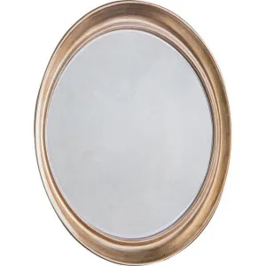 Firth Oval Wall Mirror, 100cm, Champagne by Casa Bella, a Mirrors for sale on Style Sourcebook