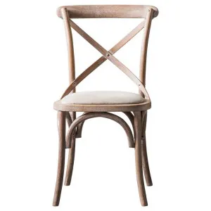 Zola Oak Timber Cross Back Dining Chair, Set of 2, Lime Washed Oak by Casa Bella, a Dining Chairs for sale on Style Sourcebook