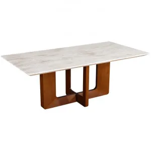 Atholl Marble Topped Timber Dining Table, 200cm by St. Martin, a Dining Tables for sale on Style Sourcebook