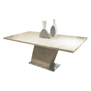 Miranda Marble Dining Table, 180cm, Beige by Boerio Furniture, a Dining Tables for sale on Style Sourcebook