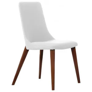 Forza PU Leather Dining Chair, White / Walnut by Ingram Designer, a Dining Chairs for sale on Style Sourcebook
