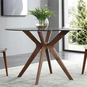Forza Round Dining Table, 120cm, Walnut by Ingram Designer, a Dining Tables for sale on Style Sourcebook