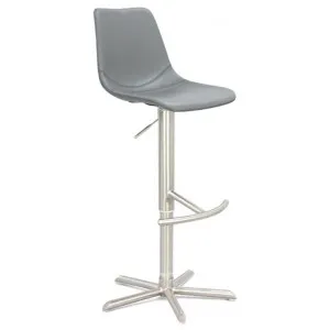 Coval PU Leather Gas Lift Bar Stool, Grey by Ingram Designer, a Bar Stools for sale on Style Sourcebook