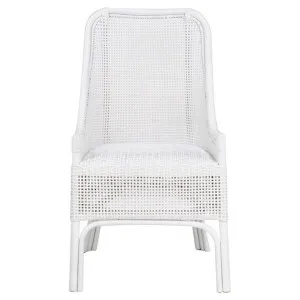 Achille Rattan Side Chair, White by Chateau Legende, a Dining Chairs for sale on Style Sourcebook