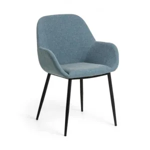 Kier Fabric & Metal Dining Armchair, Light Blue by El Diseno, a Dining Chairs for sale on Style Sourcebook