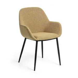 Kier Fabric & Metal Dining Armchair, Mustard by El Diseno, a Dining Chairs for sale on Style Sourcebook