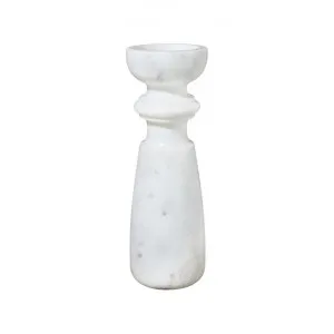 Anmer Marble Candle Stick, Medium White by Florabelle, a Candle Holders for sale on Style Sourcebook