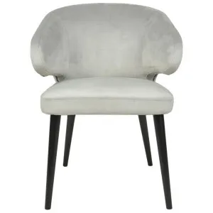 Harlow Velvet Fabric Dining Chair, Grey by Cozy Lighting & Living, a Dining Chairs for sale on Style Sourcebook