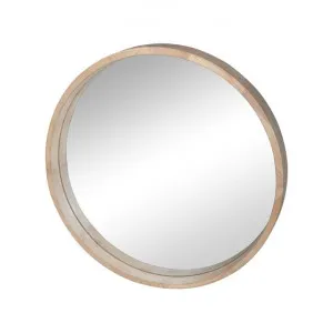Cooper Commercial Grade Rubber Wood Framed Round Wall Mirror, 60cm by Superb Lifestyles, a Mirrors for sale on Style Sourcebook