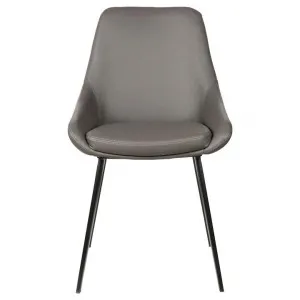 Domo Faux Leather Dining Chair, Pewter by Maison Furniture, a Dining Chairs for sale on Style Sourcebook