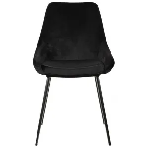Domo Velvet Fabric Dining Chair, Black by Maison Furniture, a Dining Chairs for sale on Style Sourcebook