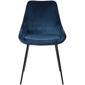 Domo Velvet Fabric Dining Chair, Navy by Maison Furniture, a Dining Chairs for sale on Style Sourcebook