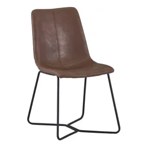 Keresley PU Leather Dining Chair, Brown by Dodicci, a Dining Chairs for sale on Style Sourcebook