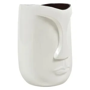 The Face Ceramic Planter, Large, Pearl White by Casa Uno, a Plant Holders for sale on Style Sourcebook