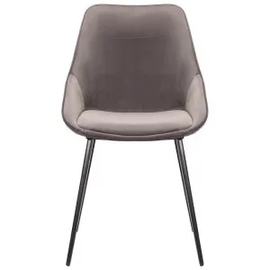 Bellagio Velvet Fabric Dining Chair, Grey by Maison Furniture, a Dining Chairs for sale on Style Sourcebook