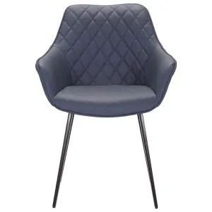 Toulouse Faux Leather Dining Armchair, Blue by Maison Furniture, a Dining Chairs for sale on Style Sourcebook