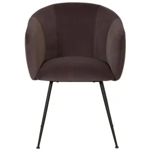 Linn Velvet Fabric Dining Chair, Grey by Viterbo Modern Furniture, a Dining Chairs for sale on Style Sourcebook