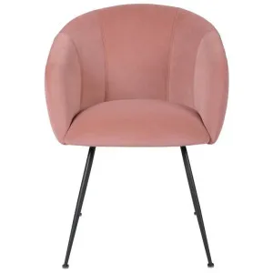 Linn Velvet Fabric Dining Chair, Blush by Viterbo Modern Furniture, a Dining Chairs for sale on Style Sourcebook