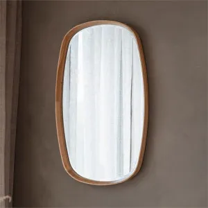 Kalem Wooden Frame Oblong Wall Mirror, 90cm, Oak by Casa Bella, a Mirrors for sale on Style Sourcebook