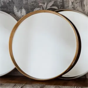Haise Round Wall Mirror, 95cm, Gold by Casa Bella, a Mirrors for sale on Style Sourcebook