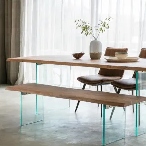 Ferdo Acacia Timber & Glass Dining Table, 240cm by Casa Bella, a Dining Tables for sale on Style Sourcebook