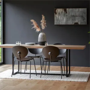 Ferham Dining Table, 200cm, Natural / Black by Franklin Higgins, a Dining Tables for sale on Style Sourcebook