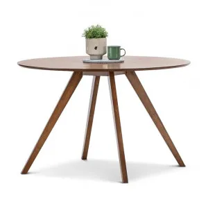 Milari Wooden Round Dining Table, 120cm, Walnut by FLH, a Dining Tables for sale on Style Sourcebook