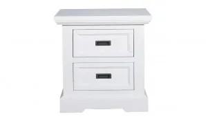 Hamptons Bedside Table 55cm in Acacia White by OzDesignFurniture, a Bedside Tables for sale on Style Sourcebook