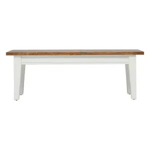 Mango Creek Bench 130cm (For 170 Dining Table) in White by OzDesignFurniture, a Dining Chairs for sale on Style Sourcebook