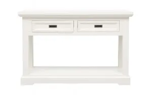 Hamptons Console Table 125cm Acacia White by OzDesignFurniture, a Console Table for sale on Style Sourcebook
