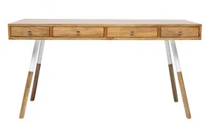 Kortina Desk in Mangwood / White Leg by OzDesignFurniture, a Desks for sale on Style Sourcebook