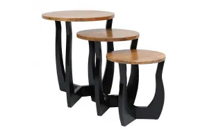 Coco Nest of 3 Tables in Mangowood / Black Leg by OzDesignFurniture, a Bedside Tables for sale on Style Sourcebook