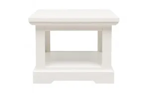 Hamptons Side Table 60cm in Acacia White by OzDesignFurniture, a Bedside Tables for sale on Style Sourcebook