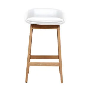 Blume Bar Stool in White PU / Clear Lacquer by OzDesignFurniture, a Bar Stools for sale on Style Sourcebook