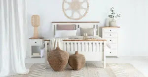 Mango Creek Bedside Table in Clear Lacquer / White by OZ Design, a Bedside Tables for sale on Style Sourcebook