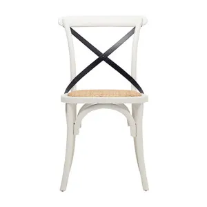 Cristo Cross Back Chair in White/Black by OzDesignFurniture, a Dining Chairs for sale on Style Sourcebook