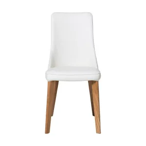 Panama Dining Chair in Leather Pure White / Clear Lacquer by OzDesignFurniture, a Dining Chairs for sale on Style Sourcebook