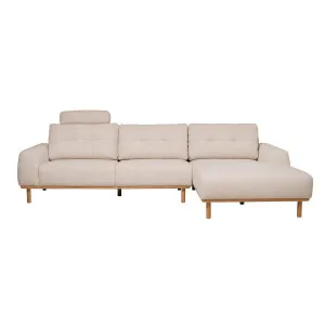 Stratton 3 Seater Sofa + Chaise RHF in Cloud White Sand by OzDesignFurniture, a Sofas for sale on Style Sourcebook