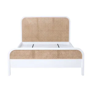 Willow Queen Bed in Mangowood White / Rattan by OzDesignFurniture, a Bed Heads for sale on Style Sourcebook