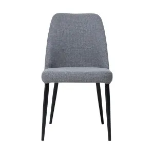 Avon Dining Chair in Dark Grey Fabric / Black Leg by OzDesignFurniture, a Dining Chairs for sale on Style Sourcebook