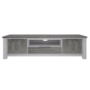 Halifax Entertainment Unit 210cm in Acacia Grey / White by OzDesignFurniture, a Entertainment Units & TV Stands for sale on Style Sourcebook