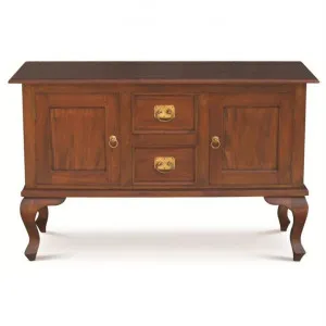 Queen Ann Mahogany Timber 2 Door 2 Drawer Sofa Table, 130cm, Mahogany by Centrum Furniture, a Console Table for sale on Style Sourcebook