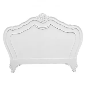 Challuy Hand Crafted Mahogany Queen Size Headboard, White by Millesime, a Bed Heads for sale on Style Sourcebook