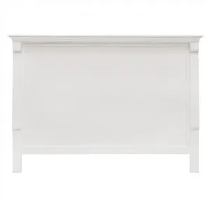 Belley Hand Crafted Mahogany Timber Bed Headboard, King, White by Millesime, a Bed Heads for sale on Style Sourcebook