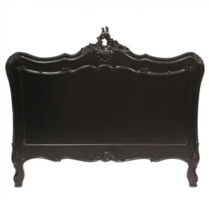 Fourchambault Hand Crafted Mahogany Queen Size Headboard, Black by Millesime, a Bed Heads for sale on Style Sourcebook