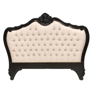 Challuy Hand Crafted Mahogany Upholstered King Size Bedhead, Black by Millesime, a Bed Heads for sale on Style Sourcebook