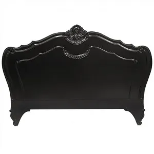 Challuy Hand Crafted Mahogany King Size Headboard, Black by Millesime, a Bed Heads for sale on Style Sourcebook